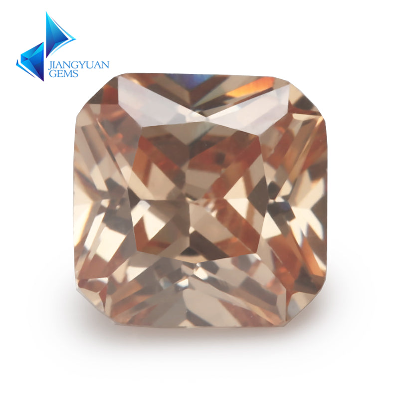 50pcs 3x3-10x10mm 5A Square Octangle Cut Champagne CZ Stone Loose Cubic Zirconia Synthetic Gemstone for Jewelry