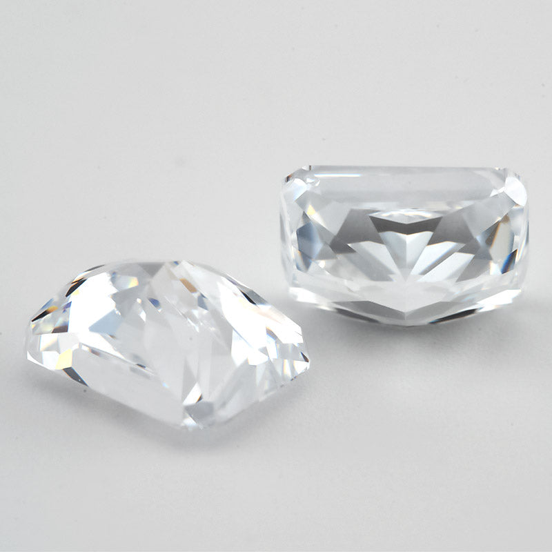 Size 6x8mm~8x10mm 01#White Octangle Radiant Crushed Ice Cut Cubic Zirconia Stone 5A Loose CZ Synthetic Gemstone for Jewelry Making