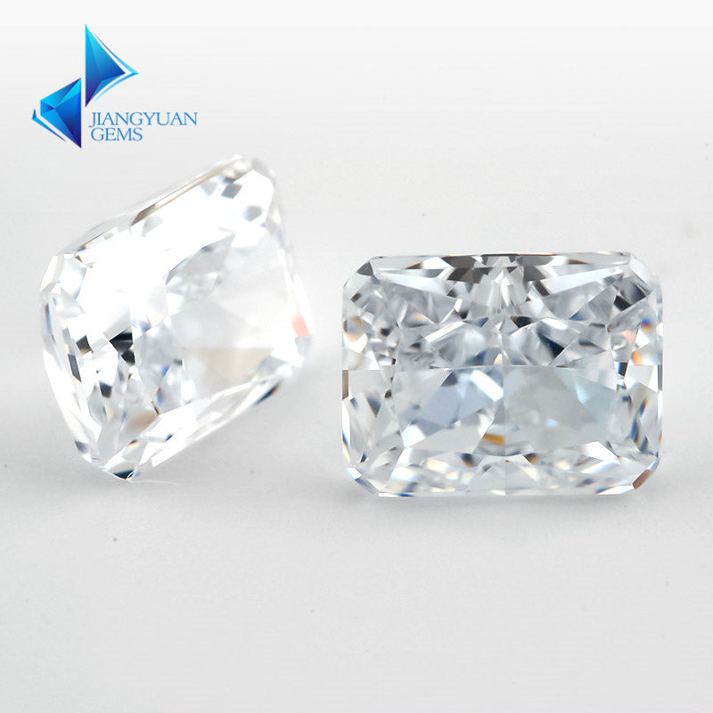 Size 6x8mm~8x10mm 01#White Octangle Radiant Crushed Ice Cut Cubic Zirconia Stone 5A Loose CZ Synthetic Gemstone for Jewelry Making
