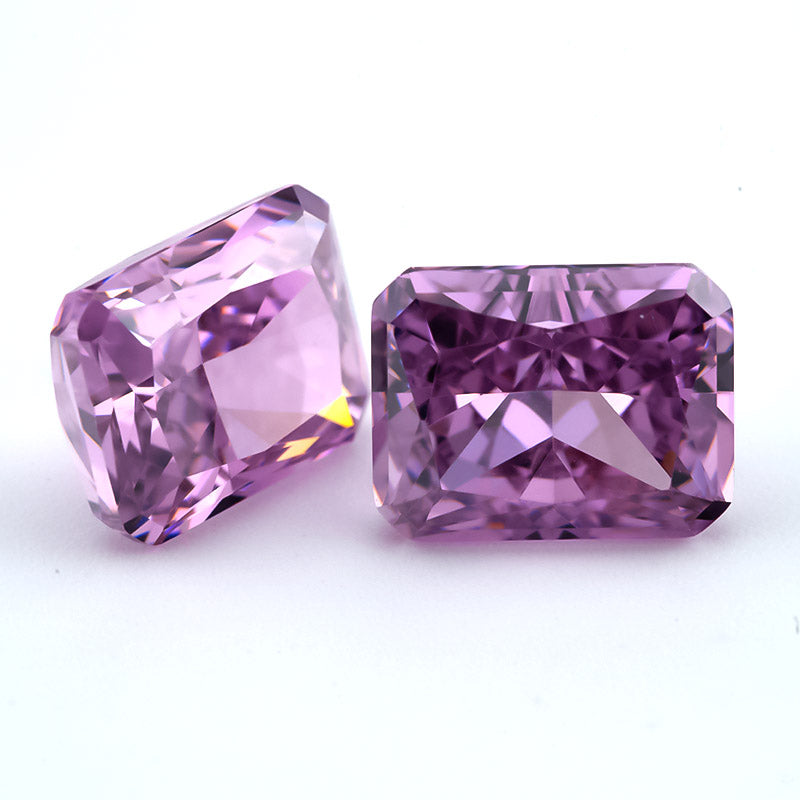 Size 6x8mm~7x9mm 04#Rose Red Octangle Radiant Crushed Ice Cut Cubic Zirconia Stone 5A Loose CZ Synthetic Gemstone for Jewelry Making