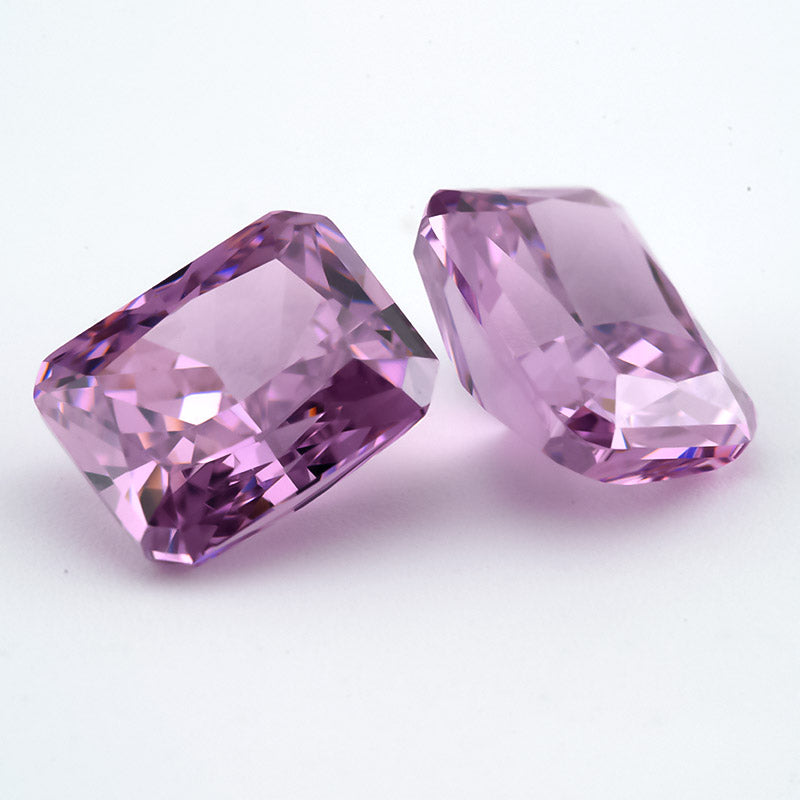 Size 6x8mm~7x9mm 04#Rose Red Octangle Radiant Crushed Ice Cut Cubic Zirconia Stone 5A Loose CZ Synthetic Gemstone for Jewelry Making