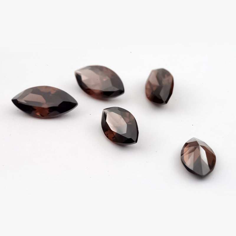 Size 2x4~8x16mm 5A Marquise Cut Coffee Color CZ Stone Loose Cubic Zirconia Synthetic Gemstone for Jewelry