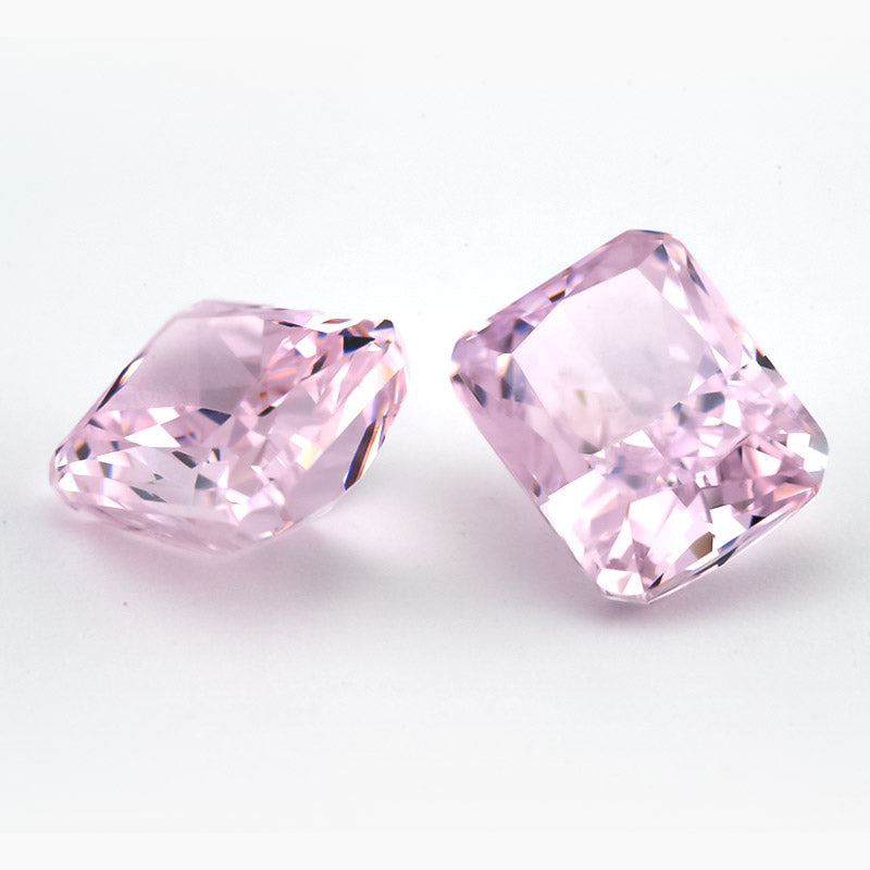Size 6x8mm~8x10mm 03#Light Pink Octangle Radiant Crushed Ice Cut Cubic Zirconia Stone 5A Loose CZ Synthetic Gemstone for Jewelry Making