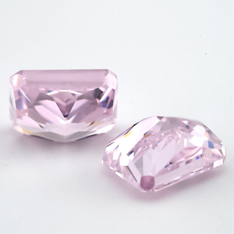 Size 6x8mm~8x10mm 03#Light Pink Octangle Radiant Crushed Ice Cut Cubic Zirconia Stone 5A Loose CZ Synthetic Gemstone for Jewelry Making