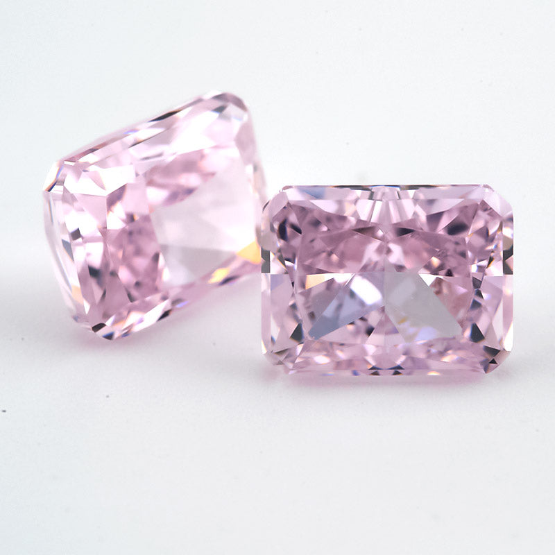 Size 6x8mm~8x10mm 03#Light Pink Octangle Radiant Crushed Ice Cut Cubic Zirconia Stone 5A Loose CZ Synthetic Gemstone for Jewelry Making