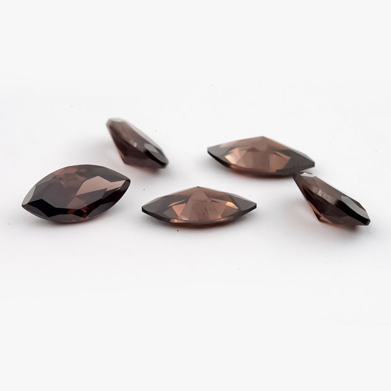 Size 2x4~8x16mm 5A Marquise Cut Coffee Color CZ Stone Loose Cubic Zirconia Synthetic Gemstone for Jewelry