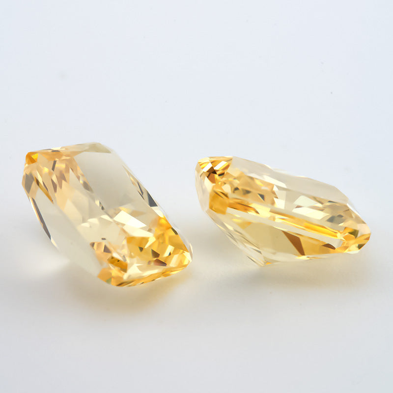 Size 6x8mm~7x9mm 05#Light Yellow Octangle Radiant Crushed Ice Cut Cubic Zirconia Stone 5A Loose CZ Synthetic Gemstone for Jewelry Making