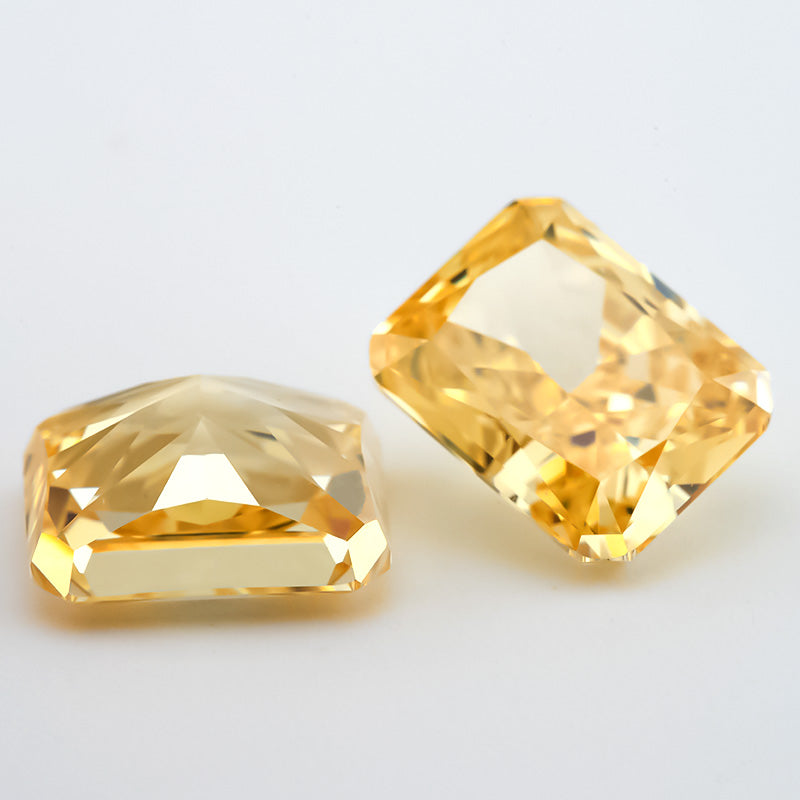 Size 6x8mm~7x9mm 05#Light Yellow Octangle Radiant Crushed Ice Cut Cubic Zirconia Stone 5A Loose CZ Synthetic Gemstone for Jewelry Making