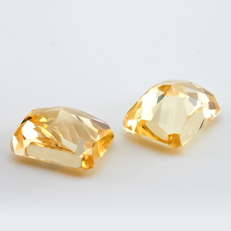 Size 6x8mm~7x9mm 05#Light Yellow Octangle Radiant Crushed Ice Cut Cubic Zirconia Stone 5A Loose CZ Synthetic Gemstone for Jewelry Making