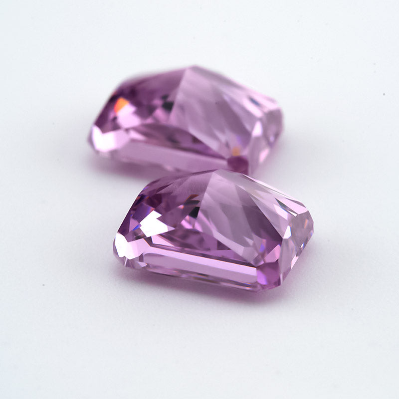 Size 6x8mm~7x9mm 04#Rose Red Octangle Radiant Crushed Ice Cut Cubic Zirconia Stone 5A Loose CZ Synthetic Gemstone for Jewelry Making