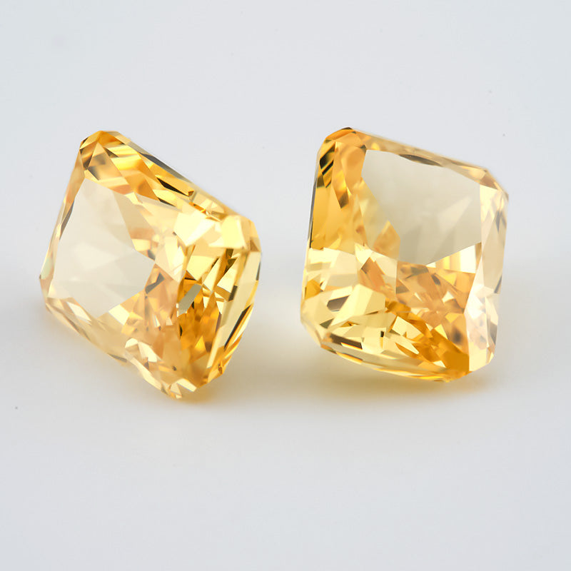 Size 6x8mm~7x9mm 06#Yellow Octangle Radiant Crushed Ice Cut Cubic Zirconia Stone 5A Loose CZ Synthetic Gemstone for Jewelry Making