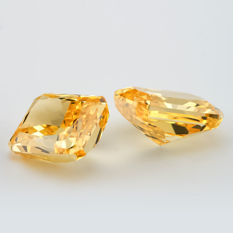 Size 6x8mm~7x9mm 06#Yellow Octangle Radiant Crushed Ice Cut Cubic Zirconia Stone 5A Loose CZ Synthetic Gemstone for Jewelry Making