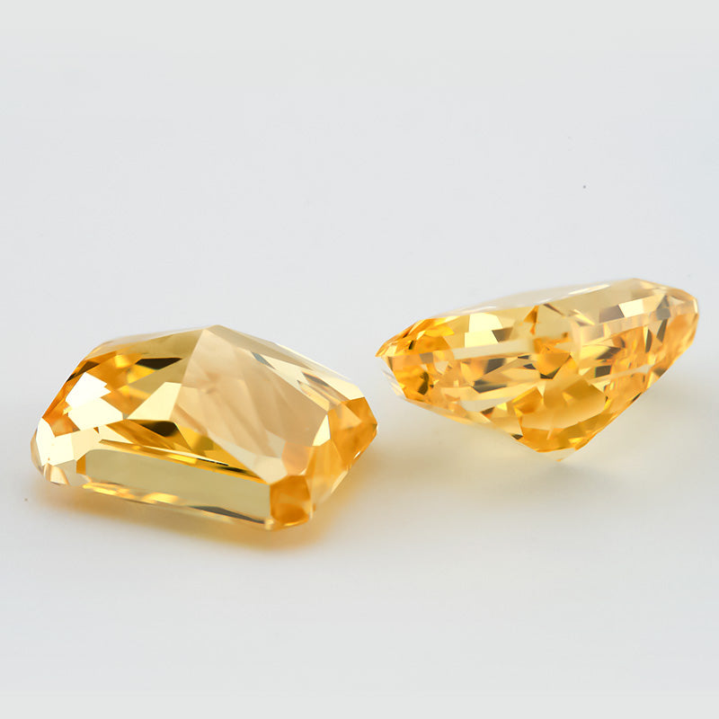 Size 6x8mm~7x9mm 06#Yellow Octangle Radiant Crushed Ice Cut Cubic Zirconia Stone 5A Loose CZ Synthetic Gemstone for Jewelry Making