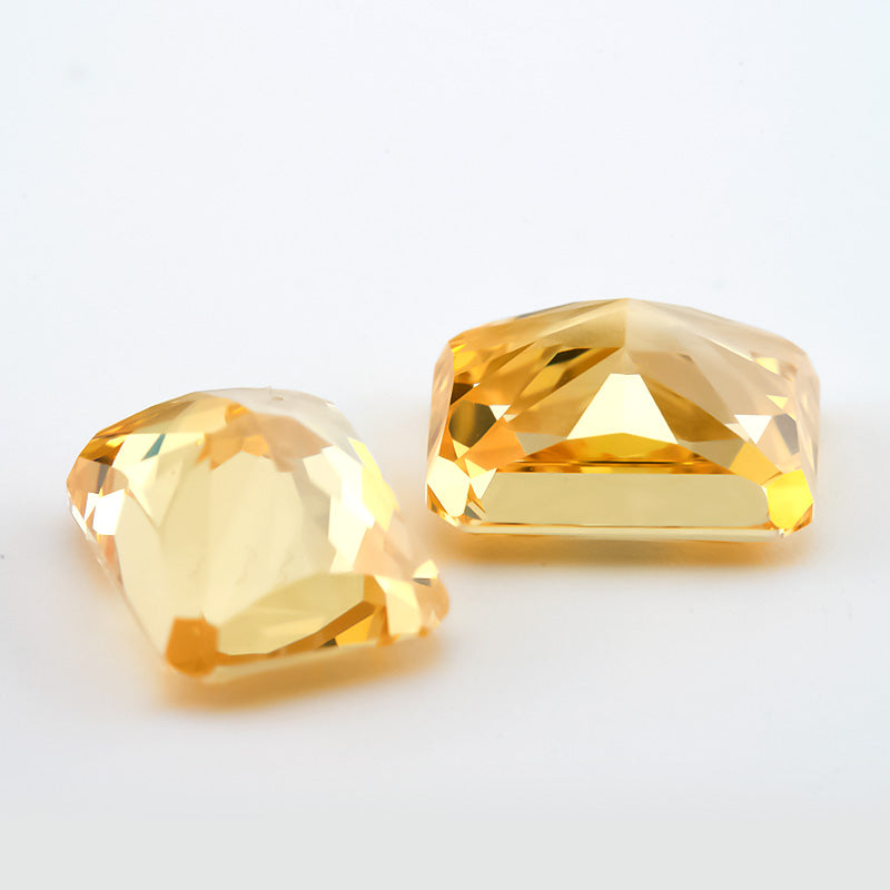 Size 6x8mm~7x9mm 06#Yellow Octangle Radiant Crushed Ice Cut Cubic Zirconia Stone 5A Loose CZ Synthetic Gemstone for Jewelry Making