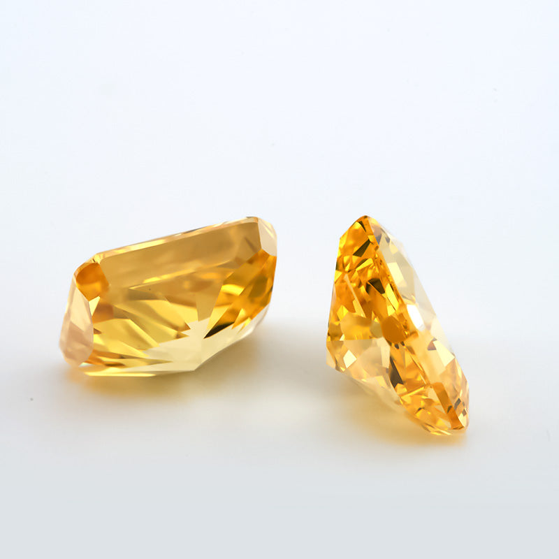 Size 6x8mm~7x9mm 07#Dark Yellow Octangle Radiant Crushed Ice Cut Cubic Zirconia Stone 5A Loose CZ Synthetic Gemstone for Jewelry Making
