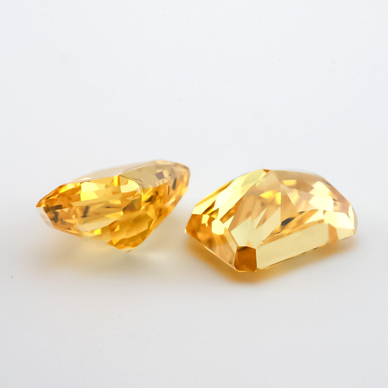 Size 6x8mm~7x9mm 07#Dark Yellow Octangle Radiant Crushed Ice Cut Cubic Zirconia Stone 5A Loose CZ Synthetic Gemstone for Jewelry Making