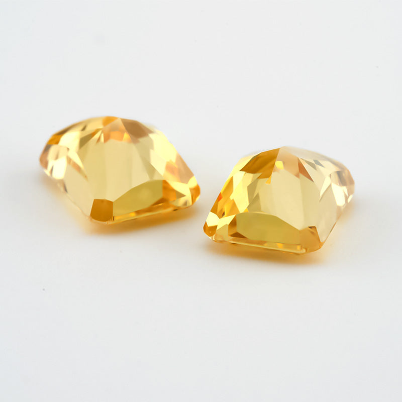 Size 6x8mm~7x9mm 07#Dark Yellow Octangle Radiant Crushed Ice Cut Cubic Zirconia Stone 5A Loose CZ Synthetic Gemstone for Jewelry Making