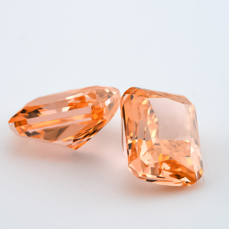 Size 6x8mm~7x9mm 09#Morganite Color Octangle Radiant Crushed Ice Cut Cubic Zirconia Stone 5A Loose CZ Synthetic Gemstone for Jewelry Making