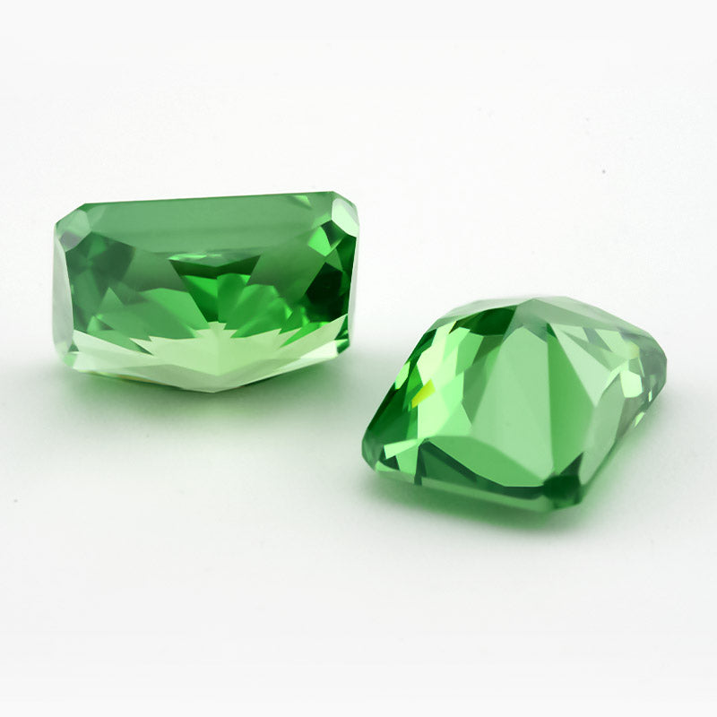 Size 4x6mm~7x9mm 11#Green Octangle Radiant Crushed Ice Cut Cubic Zirconia Stone 5A Loose CZ Synthetic Gemstone for Jewelry Making