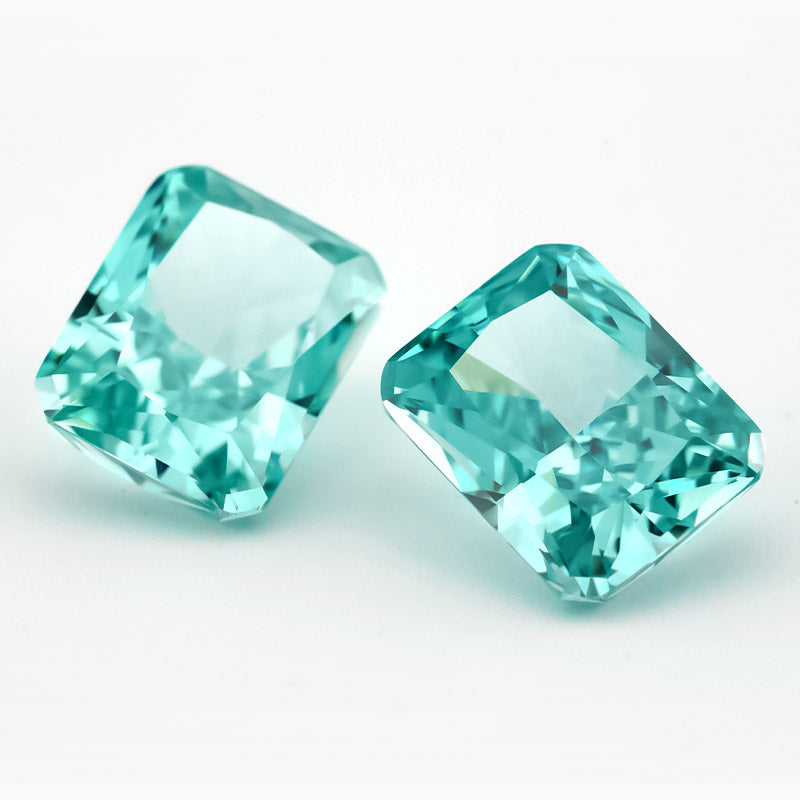 Size 6x8mm~7x9mm 14#Blue Green Octangle Radiant Crushed Ice Cut Cubic Zirconia Stone 5A Loose CZ Synthetic Gemstone for Jewelry Making
