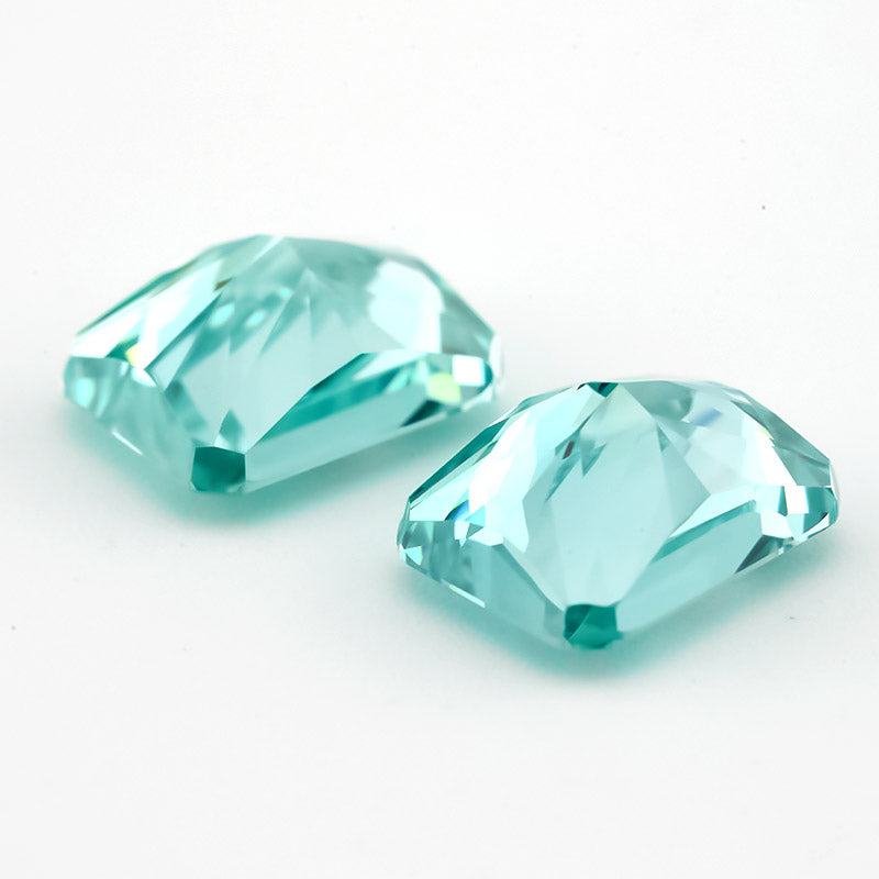 Size 6x8mm~7x9mm 14#Blue Green Octangle Radiant Crushed Ice Cut Cubic Zirconia Stone 5A Loose CZ Synthetic Gemstone for Jewelry Making