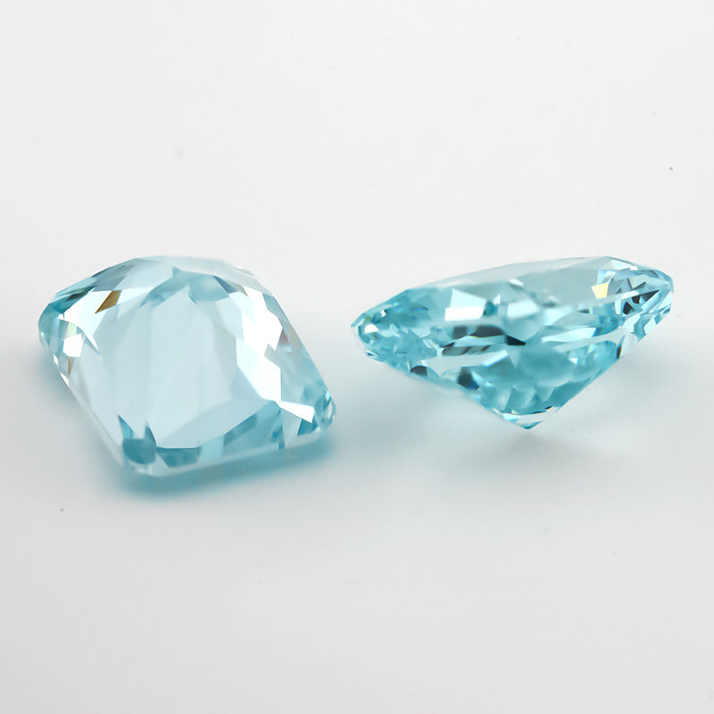 Size 6x8mm~7x9mm 16#Paraiba Blue Octangle Radiant Crushed Ice Cut Cubic Zirconia Stone 5A Loose CZ Synthetic Gemstone for Jewelry Making