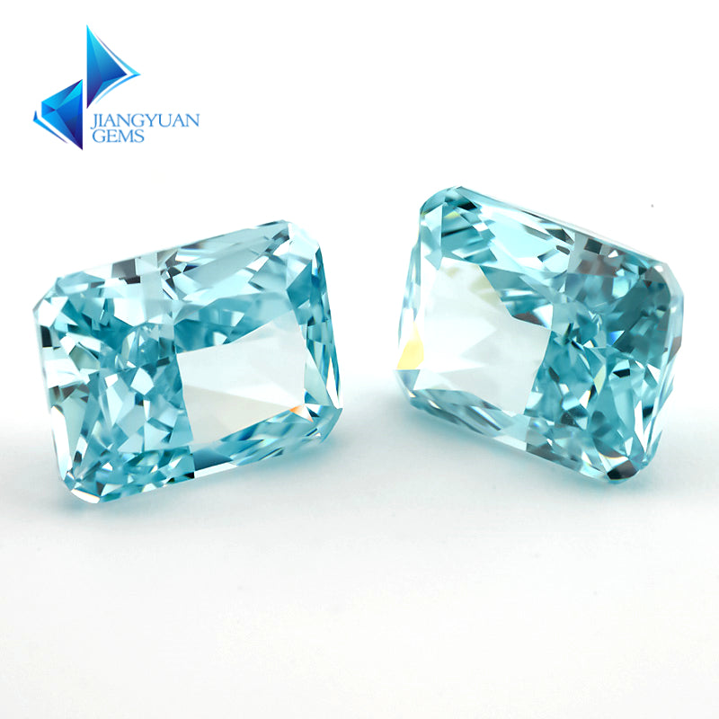 Size 6x8mm~7x9mm 16#Paraiba Blue Octangle Radiant Crushed Ice Cut Cubic Zirconia Stone 5A Loose CZ Synthetic Gemstone for Jewelry Making