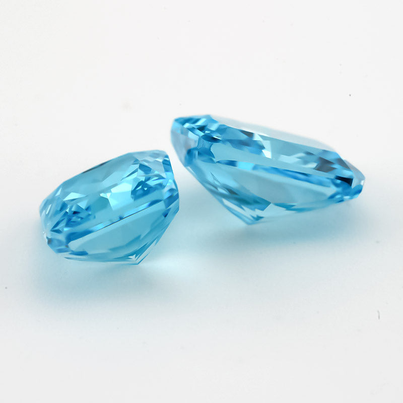 Size 6x8mm~8x10mm 18#Light Sea Blue Octangle Radiant Crushed Ice Cut Cubic Zirconia Stone 5A Loose CZ Synthetic Gemstone for Jewelry Making