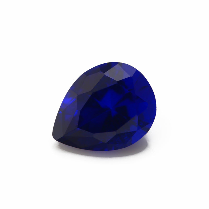 Size 3x5~10x12mm Pear Cut 112# Color Blue Stone Loose Spinel Synthetic Gemstone for Jewelry
