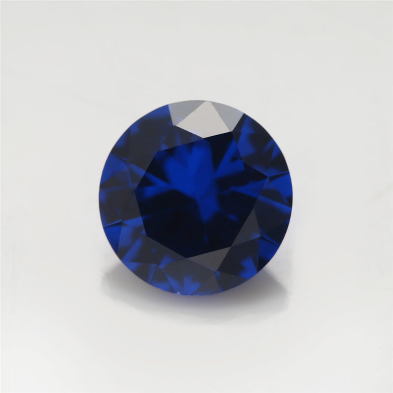 Size 3.5~10.0mm Round Cut 113# Color Blue Stone Loose Spinel Synthetic Gemstone for Jewelry