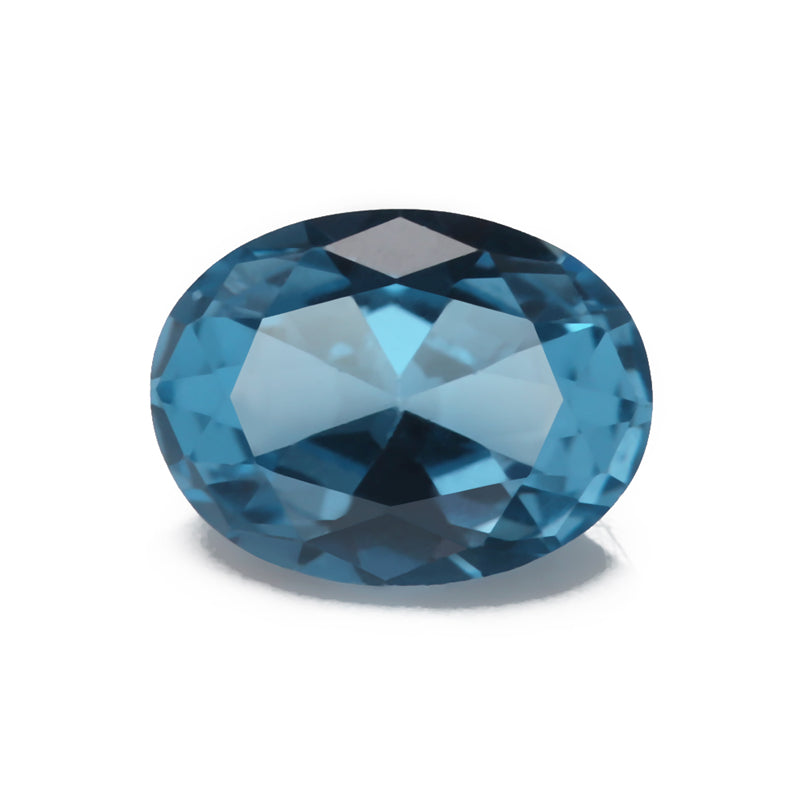 Size 3x5~10x12mm Oval Cut 120# Color Blue Stone Loose Spinel Synthetic Gemstone for Jewelry