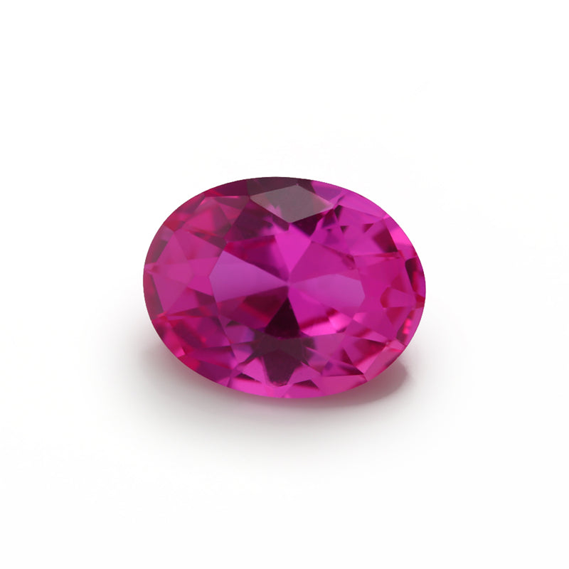 Size 3x5~13x18mm Oval Cut 3# Red Stone Loose Corundum Synthetic Gemstone for Jewelry