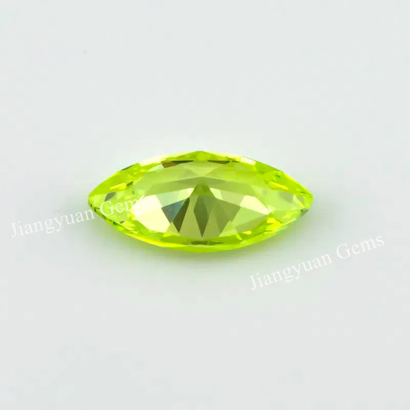 Size 2x4mm~8x16mm 5A Marquise Cut Apple Green Cubic Zirconia Stone Loose CZ Synthetic Gemstone for Jewelry Making