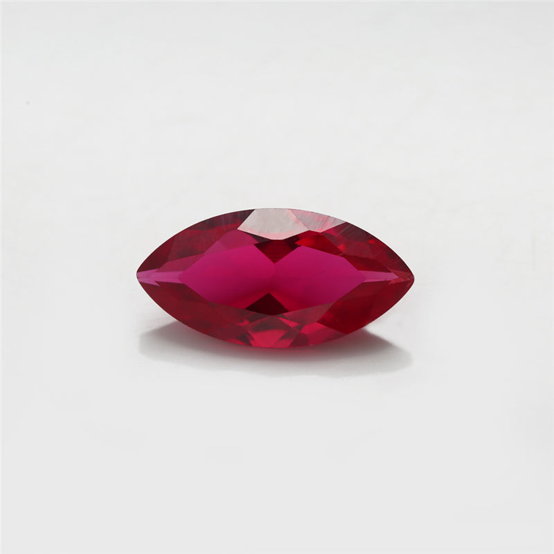 Size 3x6~6x12mm Marquise Cut 5# Red Stone Loose Corundum Synthetic Gemstone for Jewelry