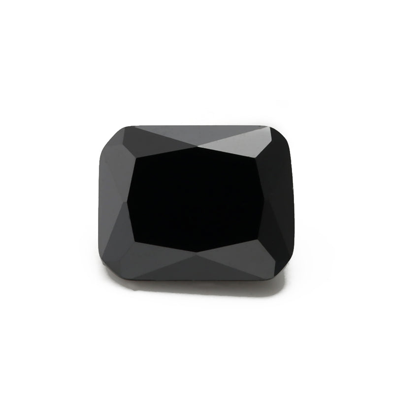 50pcs 4x6-10x12mm 5A Octangle Cut Cut Black CZ Stone Loose Cubic Zirconia Synthetic Gemstone for Jewelry