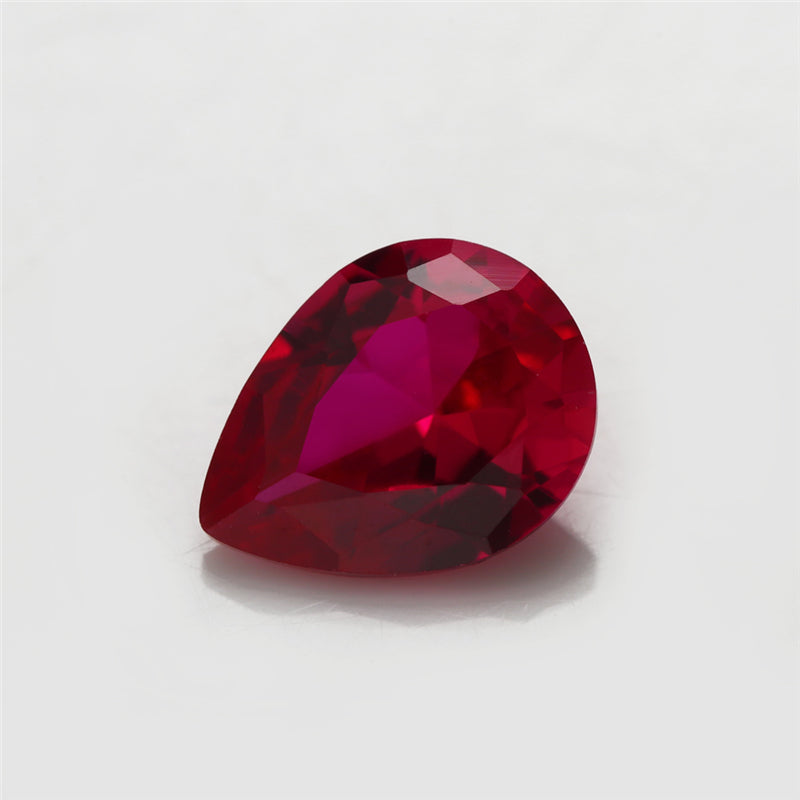 Size 3x5~13x18mm Pear Cut 5# Red Stone Loose Corundum Synthetic Gemstone for Jewelry