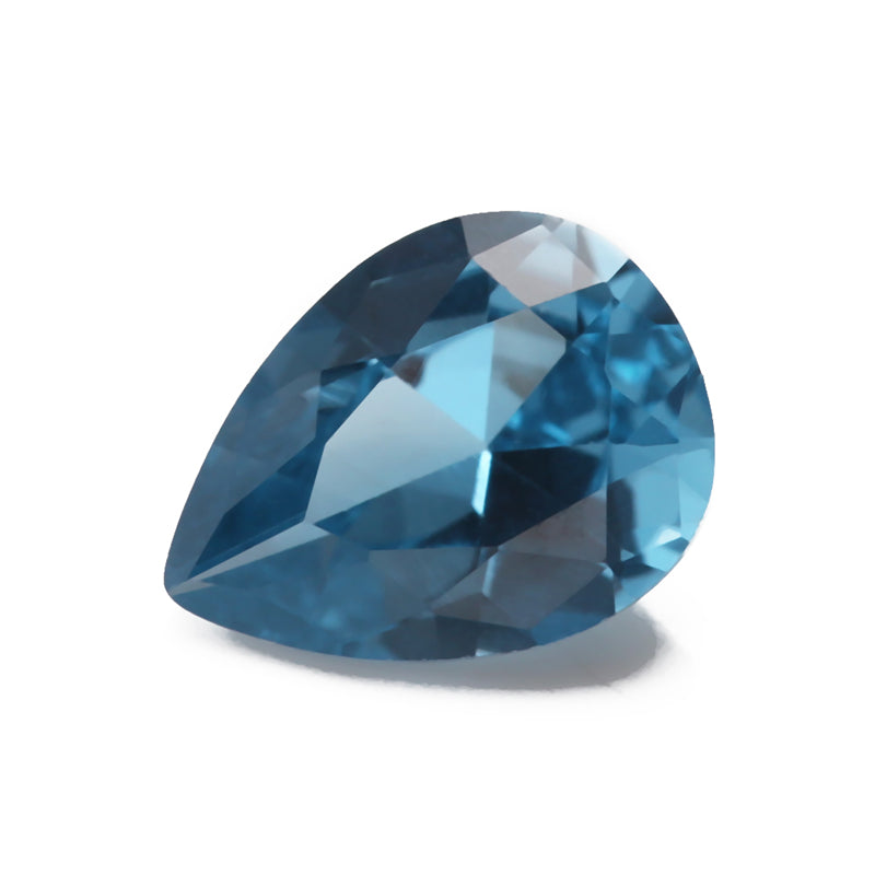 Size 3x5~10x12mm Pear Cut 120# Color Blue Stone Loose Spinel Synthetic Gemstone for Jewelry