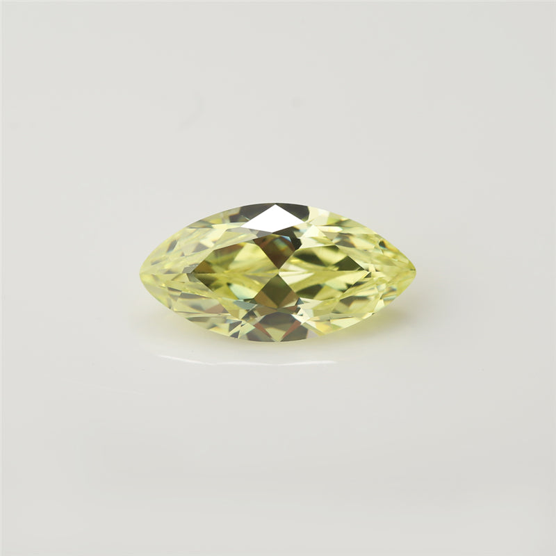 Size 1.5x3~10x20mm 5A Marquise Cut Olive Yellow CZ Stone Loose Cubic Zirconia Synthetic Gemstone for Jewelry
