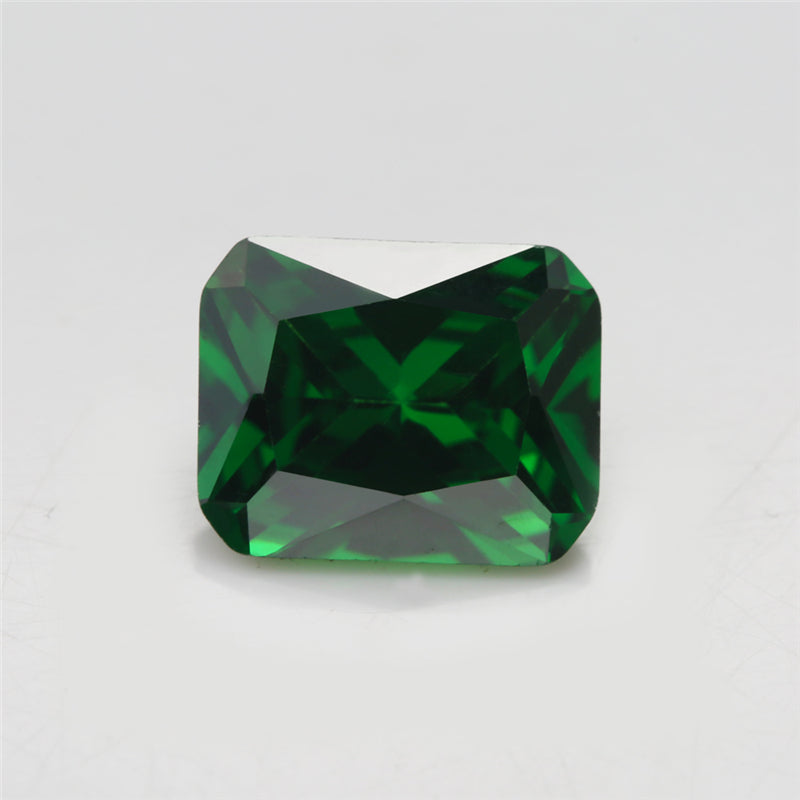 Size 4x6-10x12mm 5A Octangle Cut Green CZ Stone Loose Cubic Zirconia Synthetic Gemstone for Jewelry Making