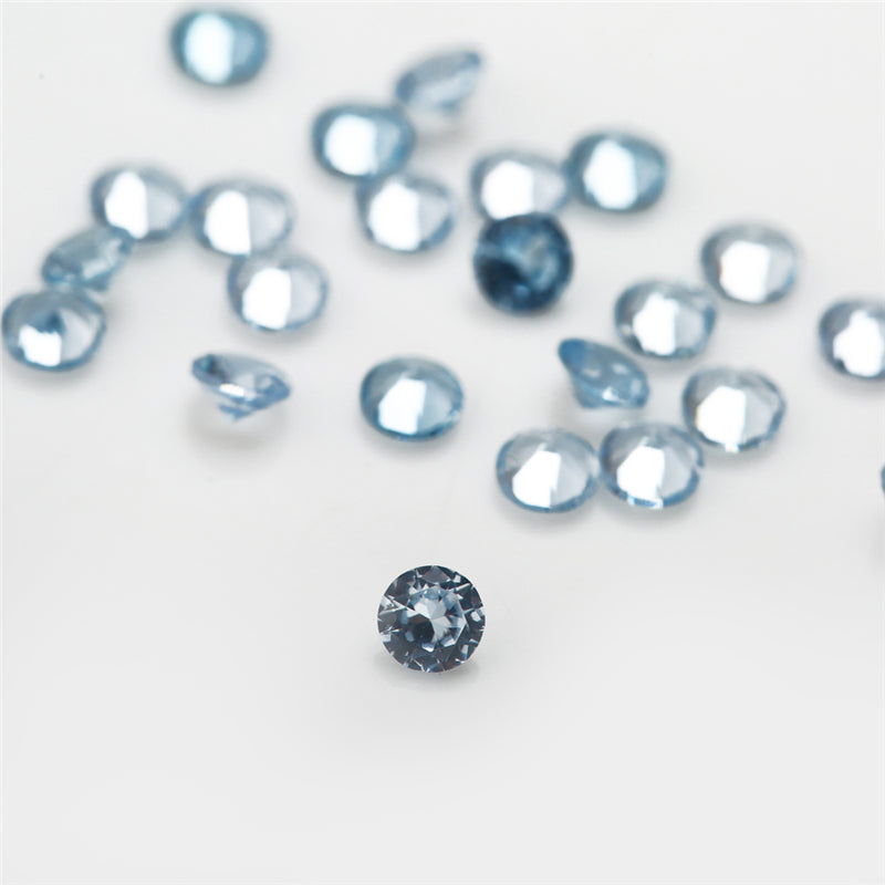 Size 1.0~3.0mm Round Cut 106# Color Blue Stone Loose Spinel Synthetic Gemstone for Jewelry