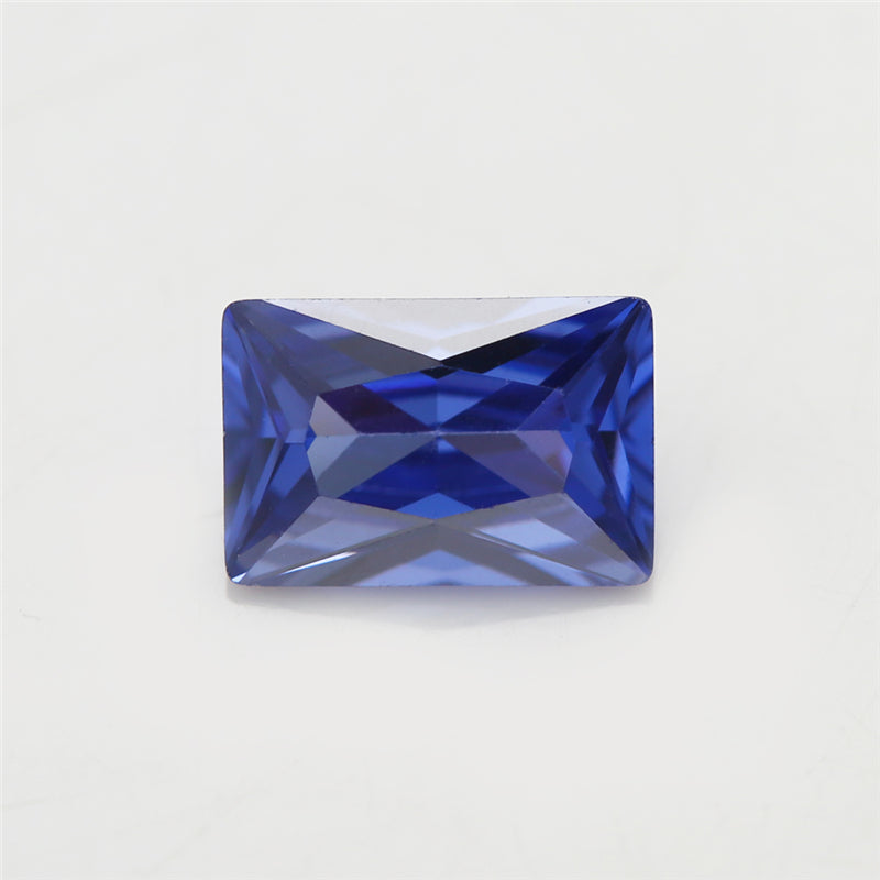 Size 3x5-9x11mm 5A Rectangle Cut Tanzanite Color CZ Stone Loose Cubic Zirconia Synthetic Gemstone for Jewelry Making