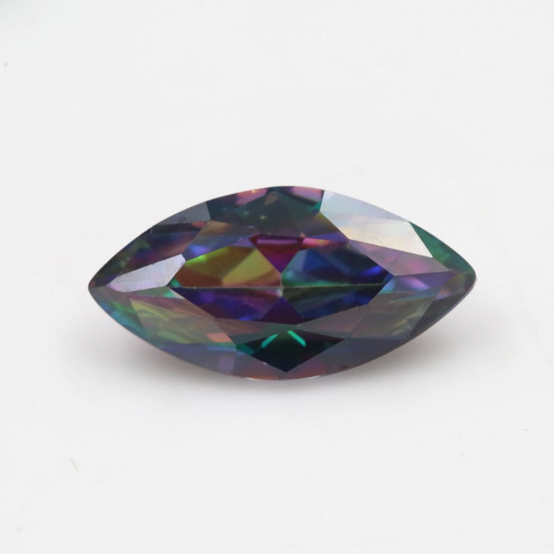 Size 3x6-10x20mm 5A Marquise Cut Plating Mix Color CZ Stone Loose Cubic Zirconia Synthetic Gemstone for Jewelry