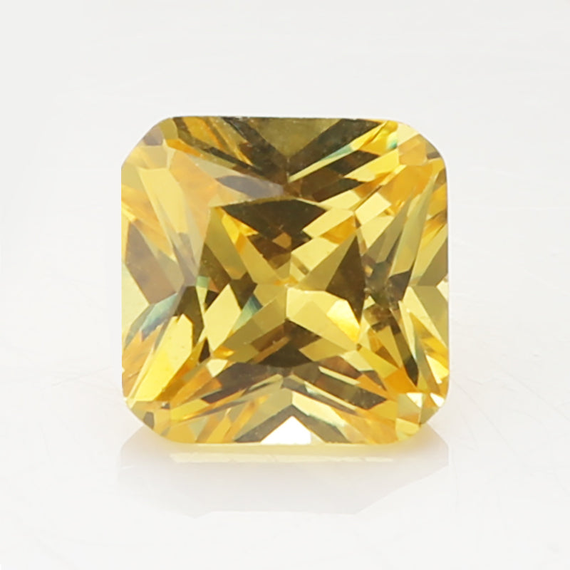 50pcs 3x3-10x10mm 5A Square Octangle Cut Golden Yellow CZ Stone Loose Cubic Zirconia Synthetic Gemstone for Jewelry