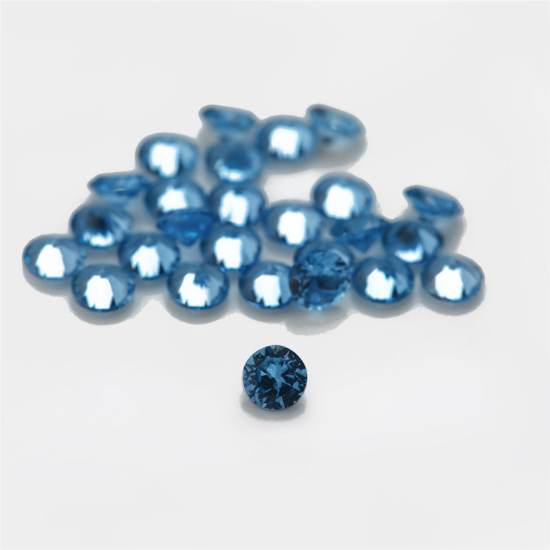 Size 1.0~3.0mm Round Cut 120# Color Blue Stone Loose Spinel Synthetic Gemstone for Jewelry