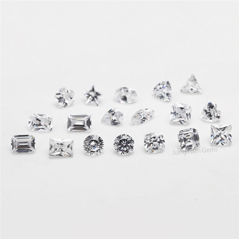 1 Set 18 Different Shape Loose CZ Stones 5A White Cubic Zircoia Stone Set