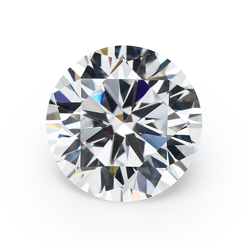 100pcs 1.0-10mm 5A Round Cut White CZ Stone Loose Cubic Zirconia Synthetic Gemstone for Jewelry