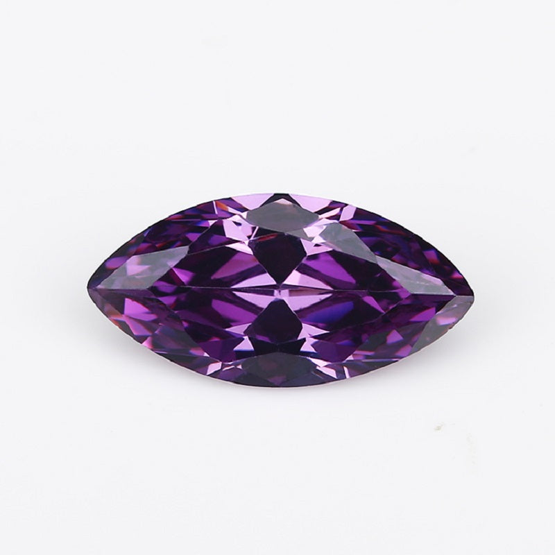 Size 1.5x3~10x20mm 5A Marquise Cut Amethyst Color CZ Stone Loose Cubic Zirconia Synthetic Gemstone for Jewelry
