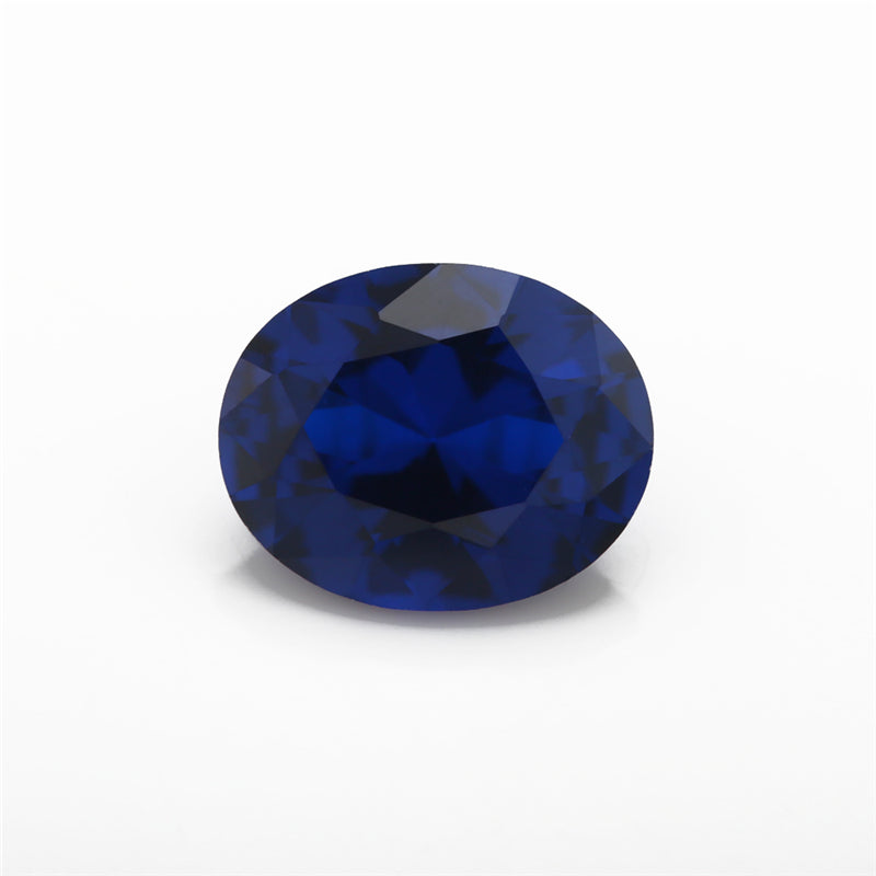 Size 3x5~10x12mm Oval Cut 113# Color Blue Stone Loose Spinel Synthetic Gemstone for Jewelry