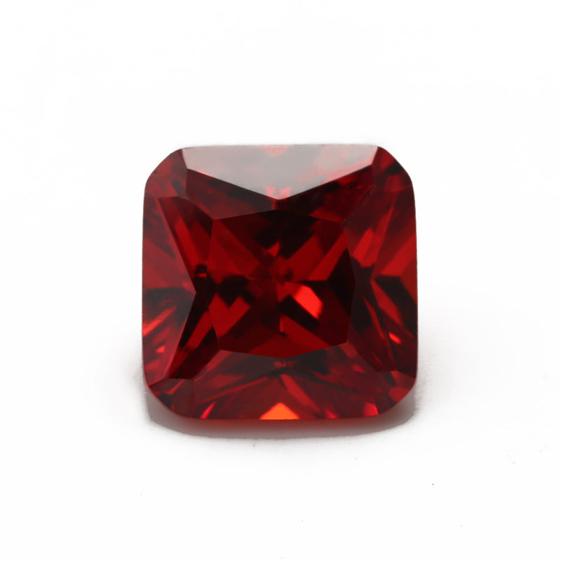 50pcs 3x3-10x10mm 5A Square Octangle Cut Orange CZ Stone Loose Cubic Zirconia Synthetic Gemstone for Jewelry