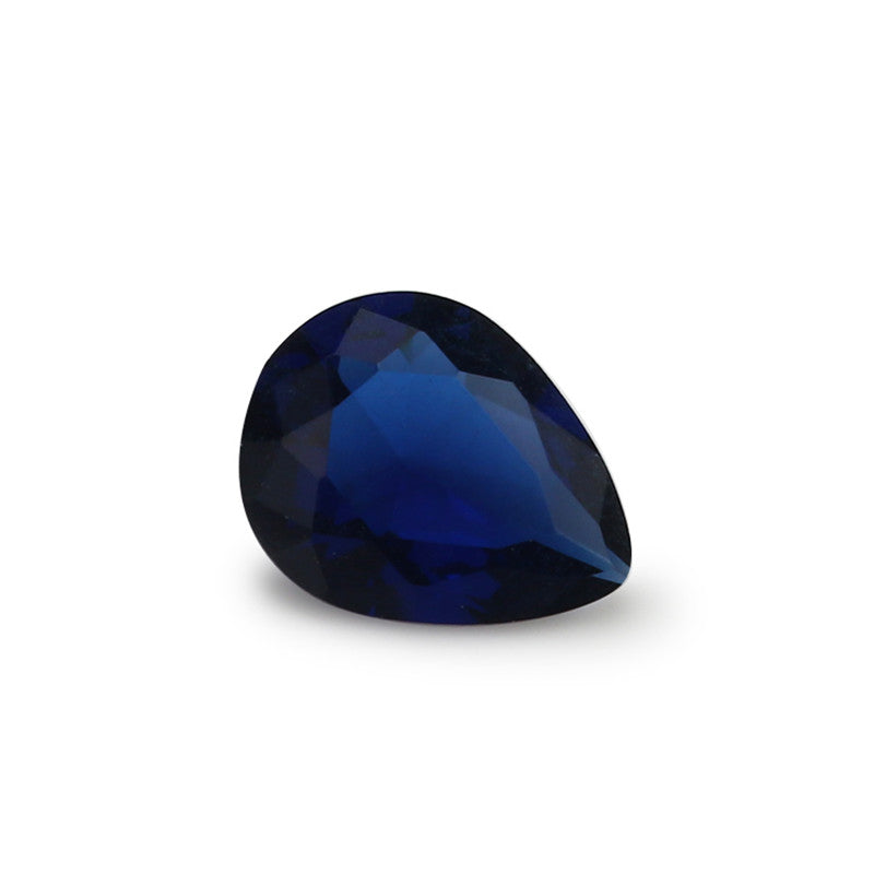Size 3x5~10x12mm Pear Cut Blue Glass Stone Loose Synthetic Gemstone for Jewelry